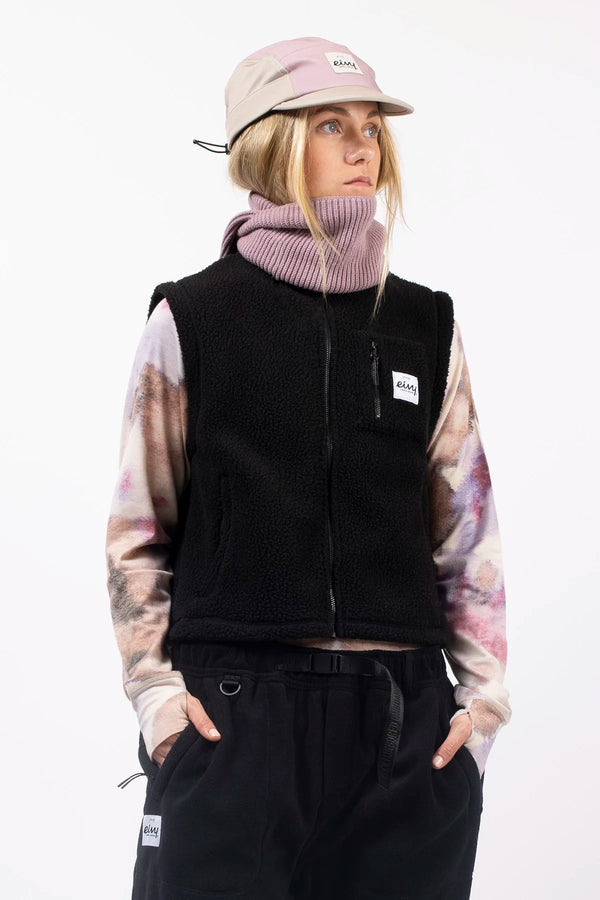 Boxy Sherpa Vest - Black