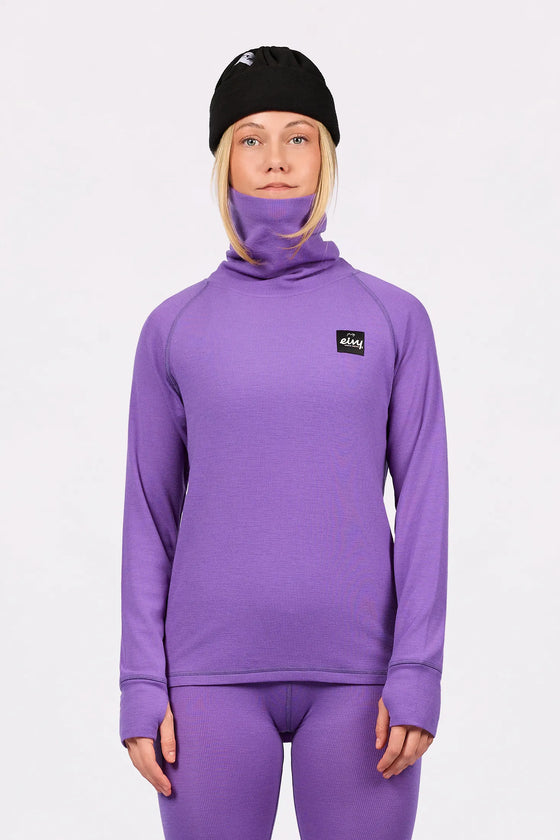 Icecold Merino Wool Rib Top - Grape