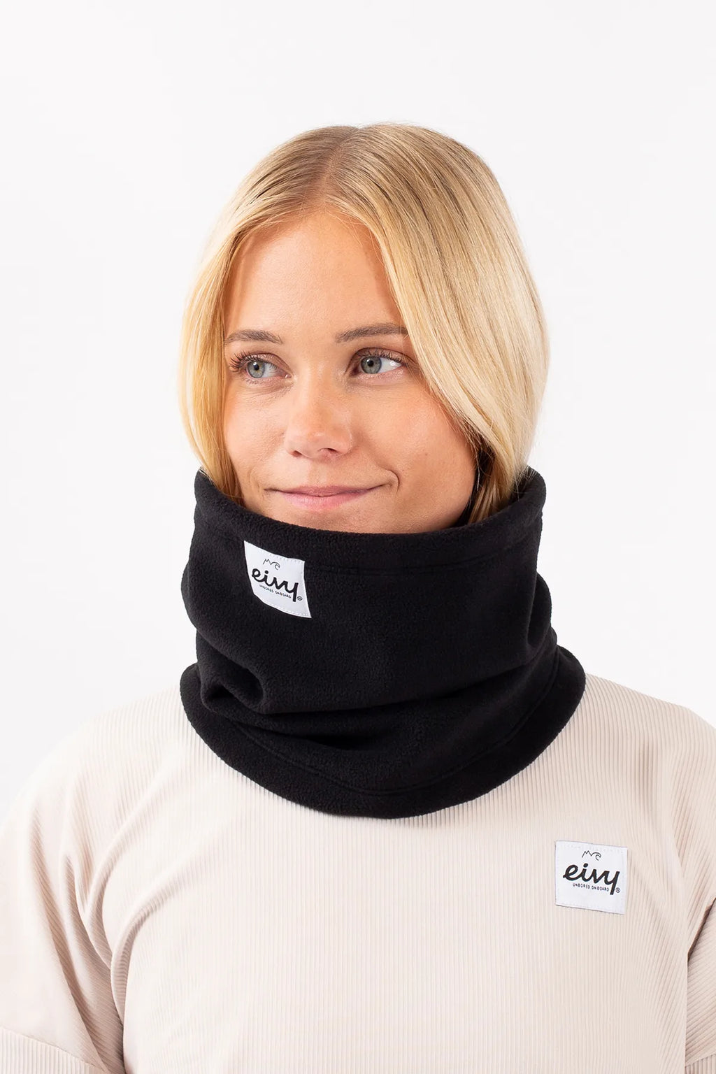 Beanie Fleece Neckwarmer - Black