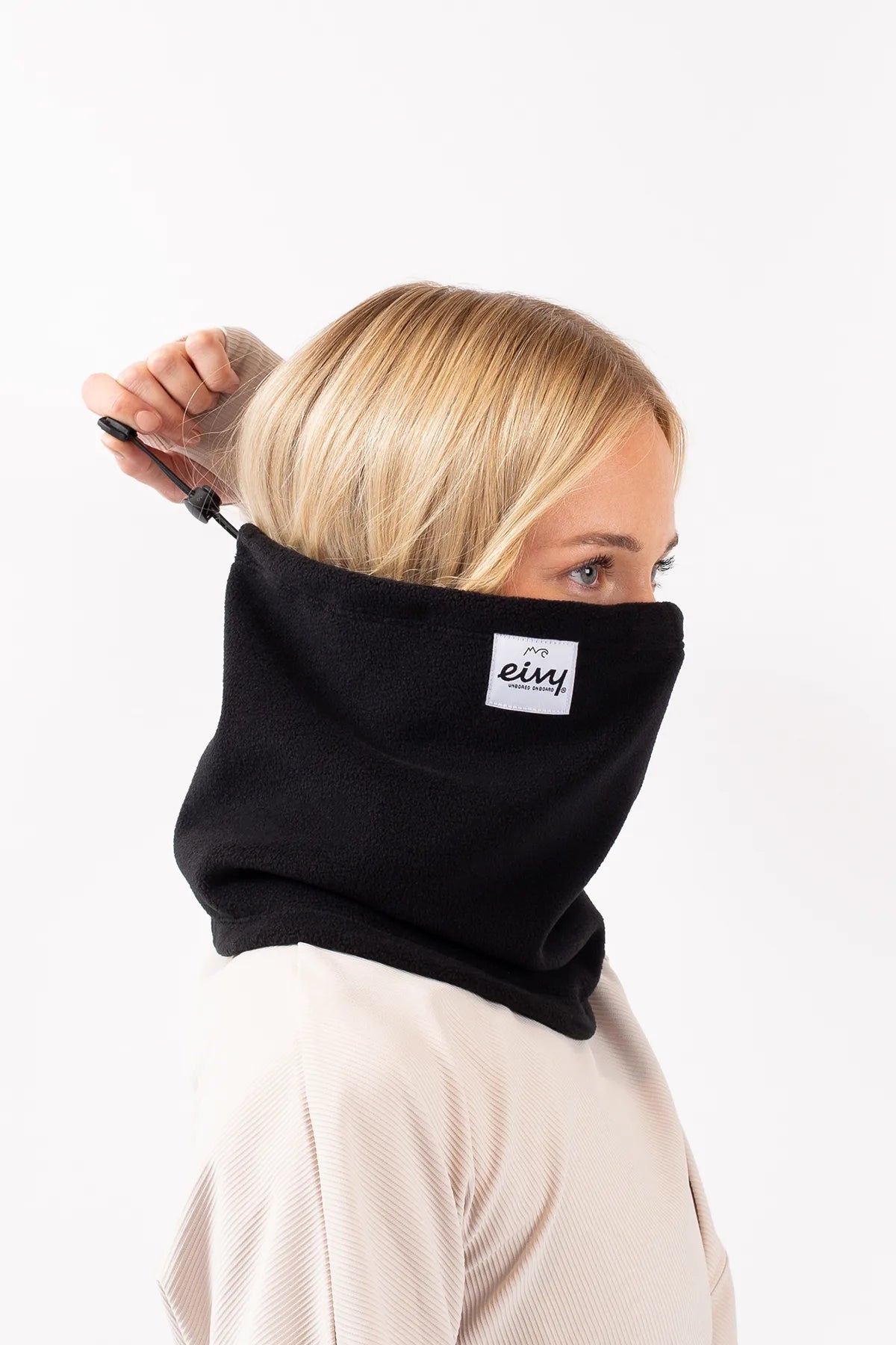 Beanie Fleece Neckwarmer - Black