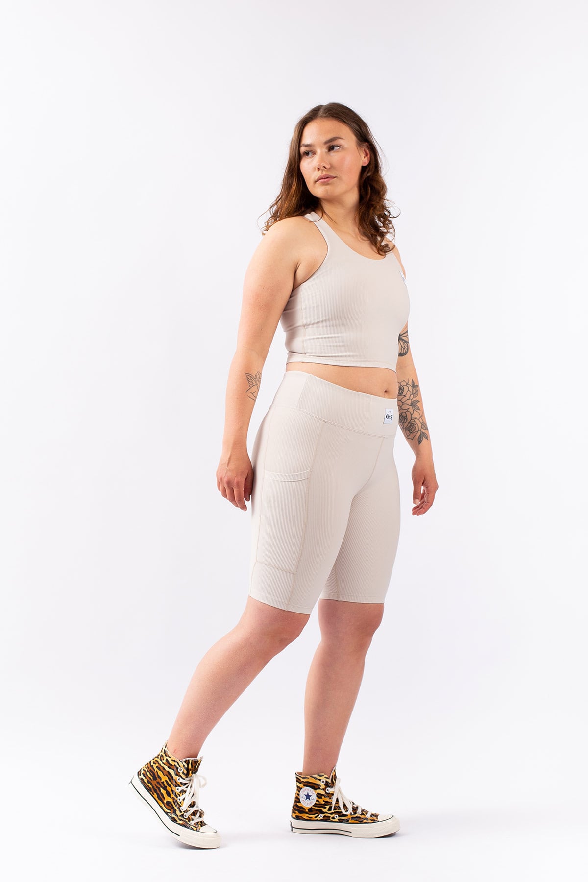 Venture Rib Biker Shorts - Faded Cloud