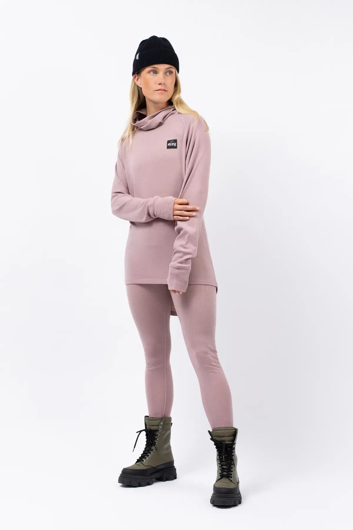Icecold Merino Wool Gaiter Rib Top - Faded Woodrose
