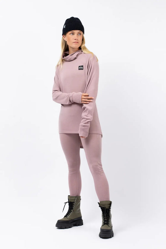 Icecold Merino Wool Gaiter Rib Top - Faded Woodrose