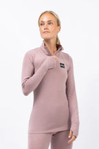 Journey Merino Wool Rib Top - Faded Woodrose