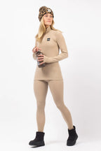 Journey Merino Wool Rib Top - Sand