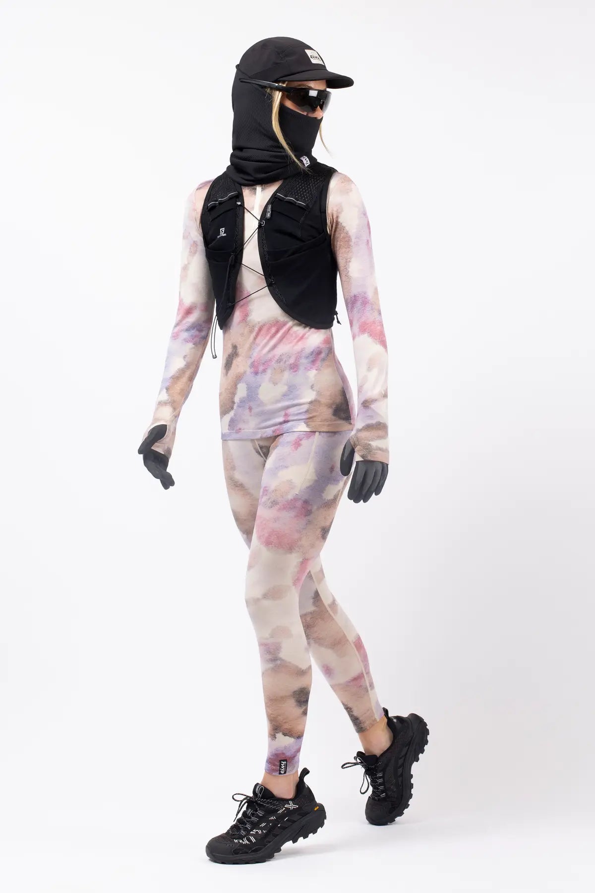 Pocket Merino Wool Tights - Aquarelle