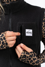 Boxy Sherpa Vest - Black