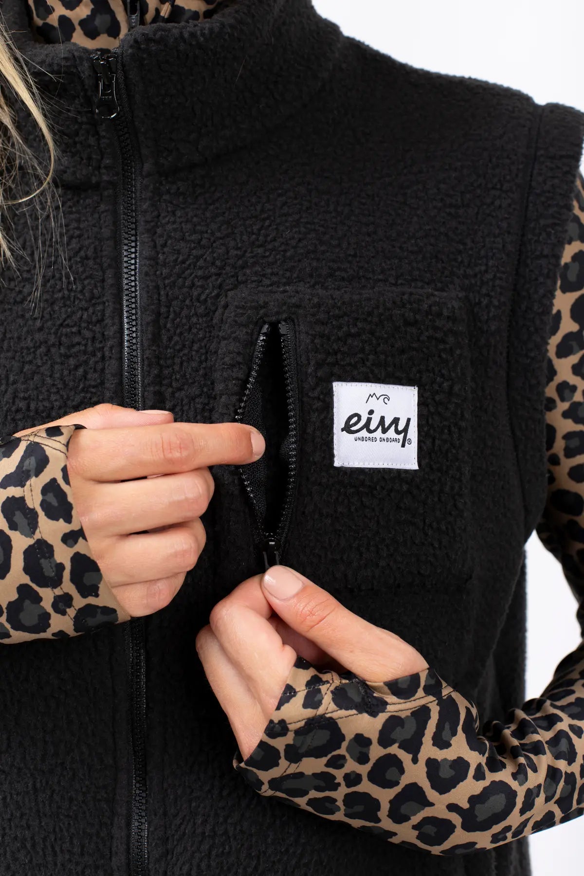 Boxy Sherpa Vest - Black