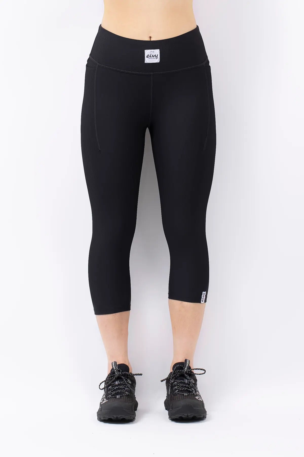 Pocket Rib 3/4 Tights - Black