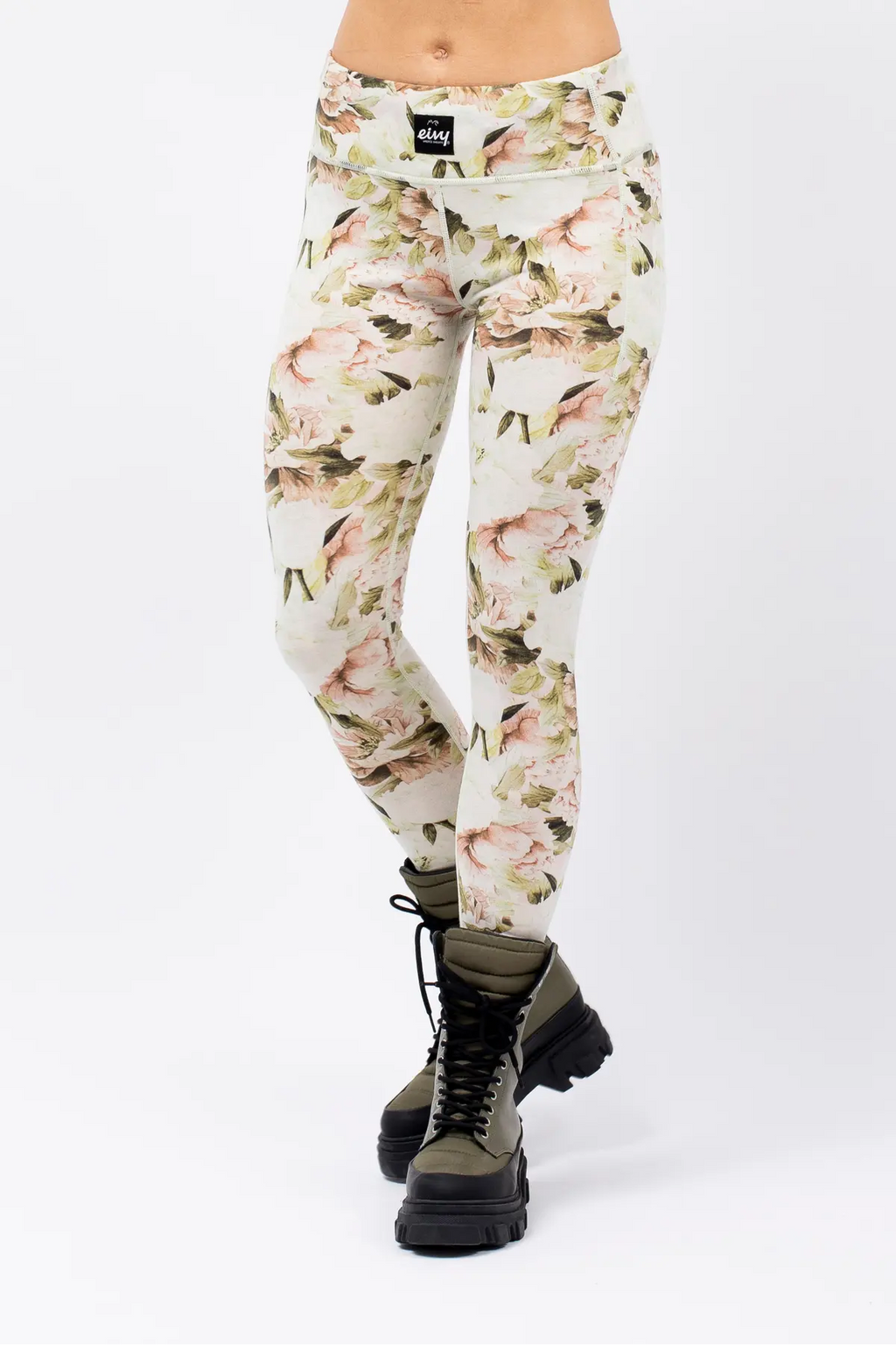 Pocket Merino Wool Tights - Bloom