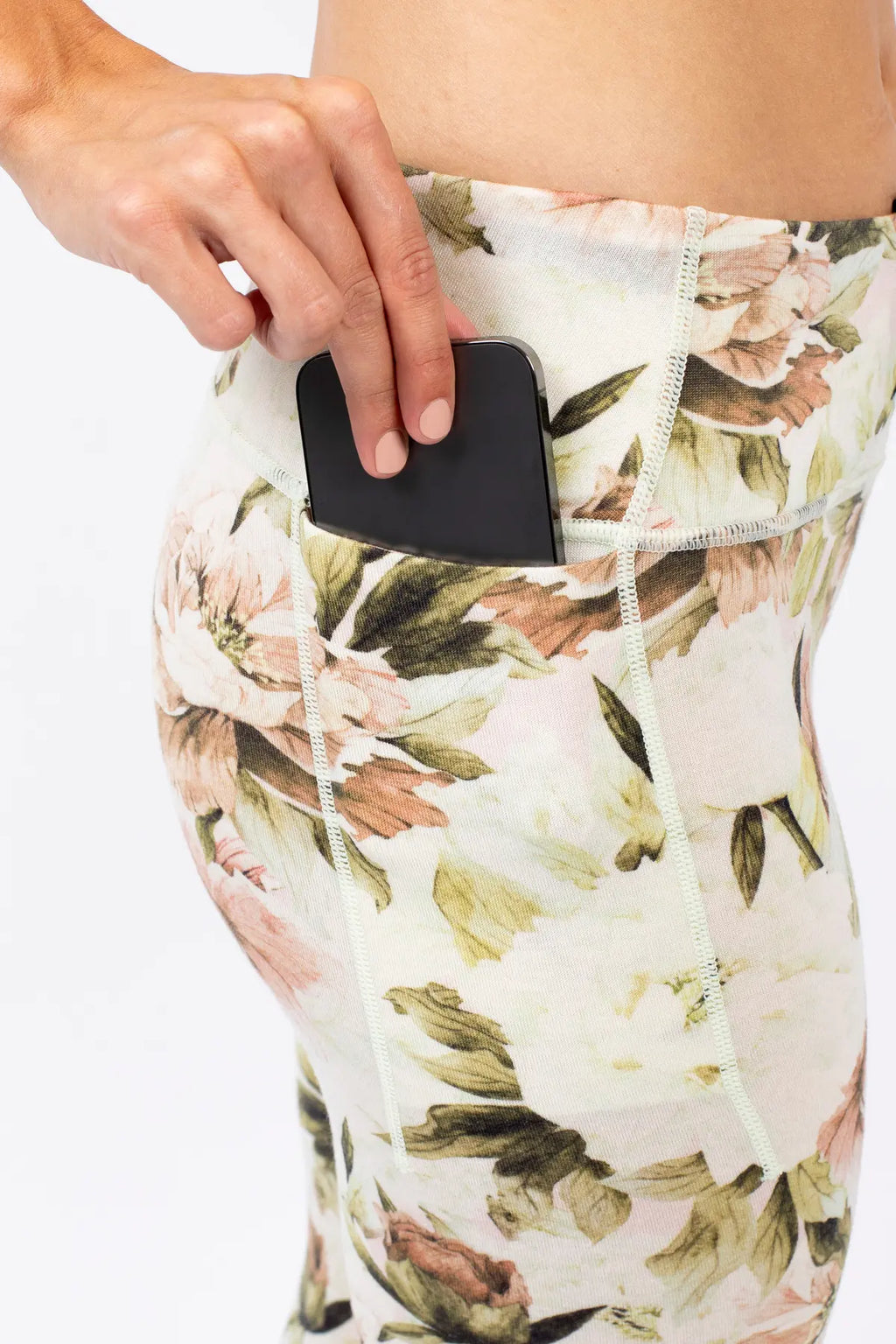 Pocket Merino Wool Tights - Bloom
