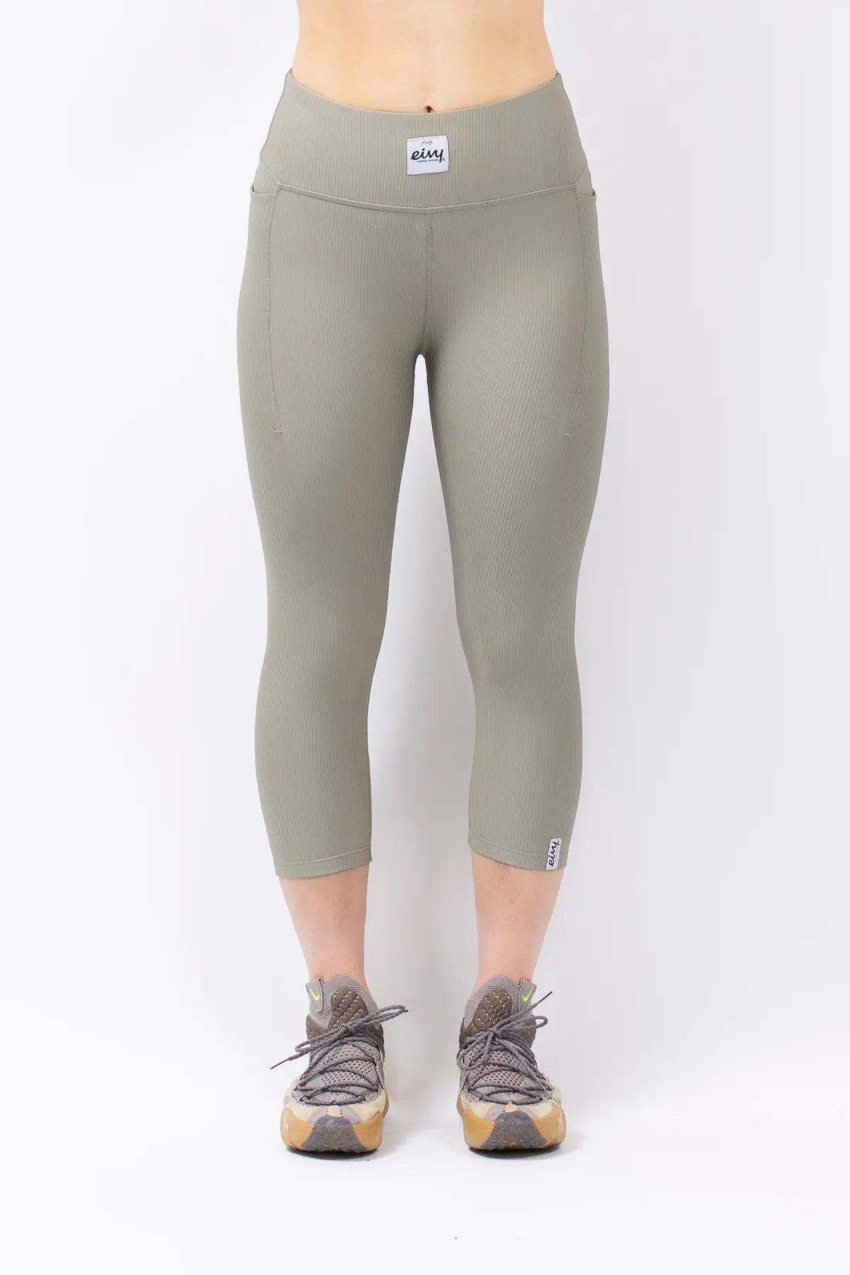 Pocket Rib 3/4 Tights - Faded Oak