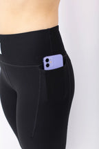 Pocket Rib 3/4 Tights - Black
