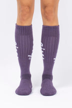 Rib Wool Socks - Deep Purple