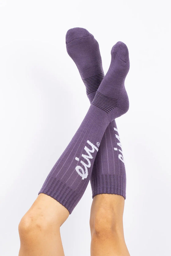 Rib Wool Socks Deep Purple – women's wool socks, ski socks