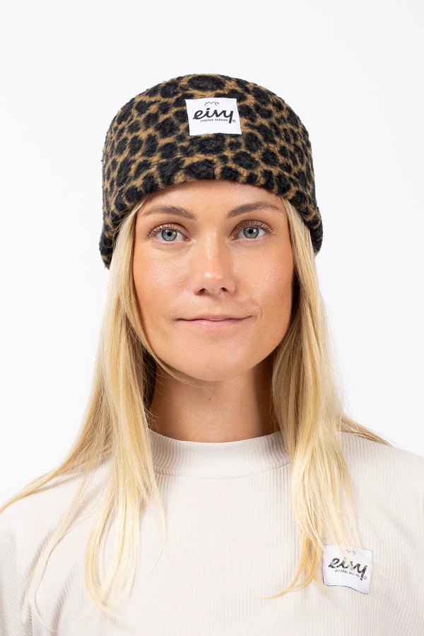 Throwback Sherpa Headband - Leopard