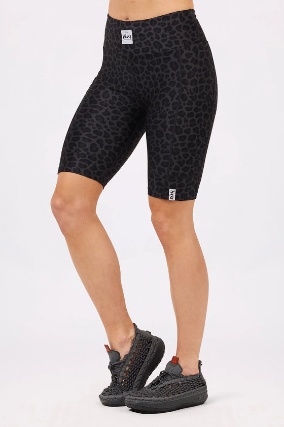 Venture Biker Shorts - Black Leopard