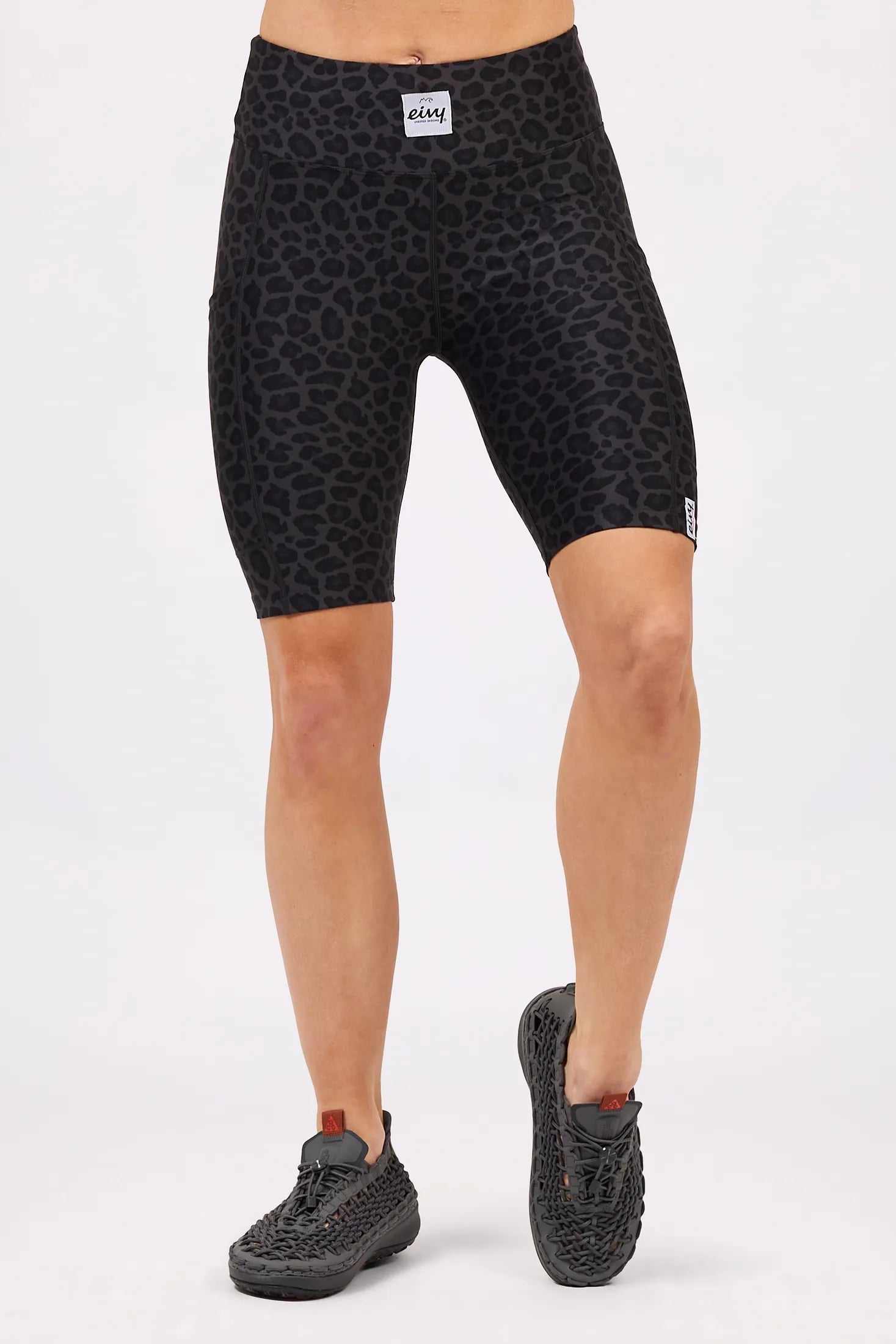 Venture Biker Shorts - Black Leopard