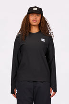 Versa Loose Fit Rib Top - Black