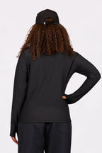 Versa Loose Fit Rib Top - Black
