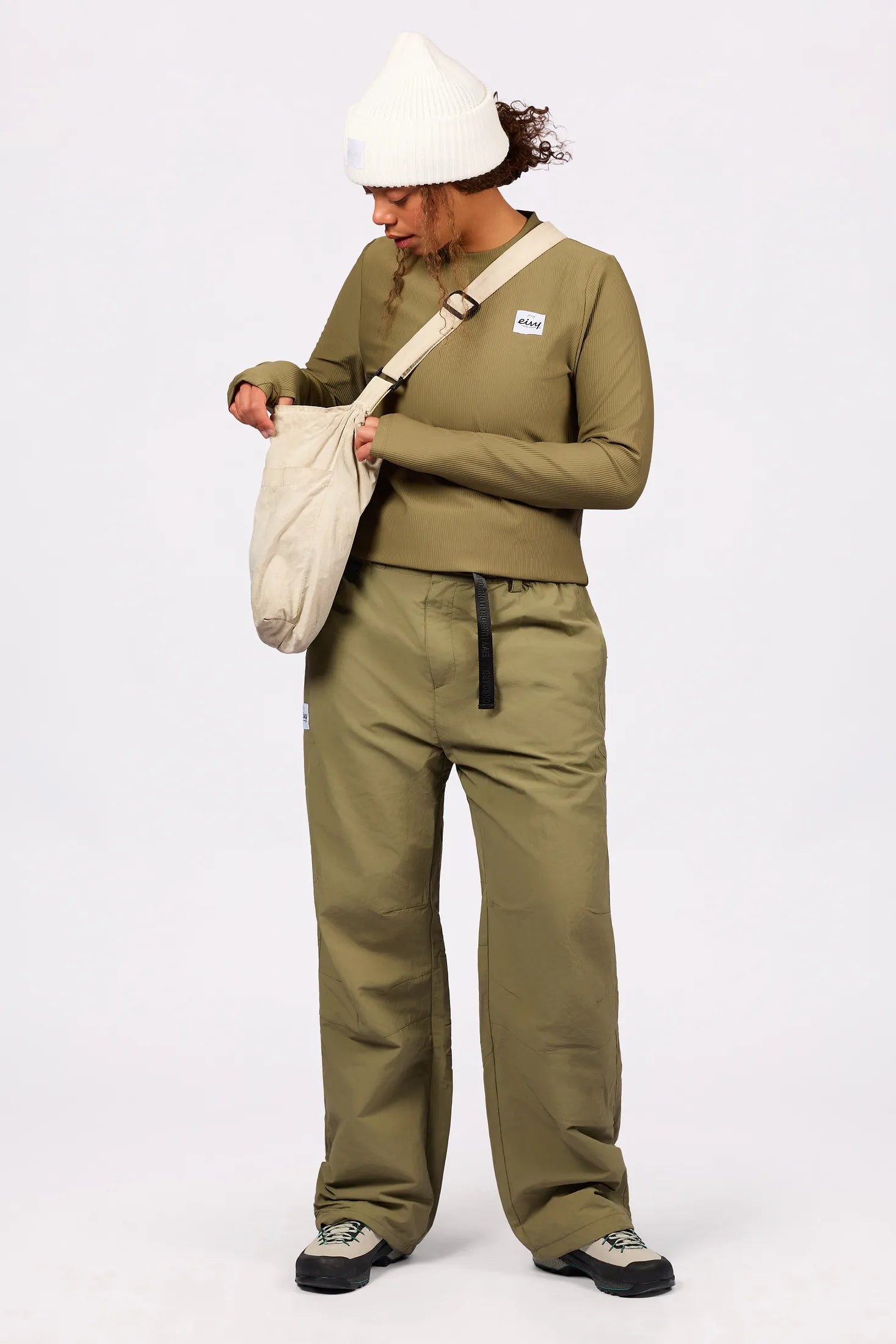 Versa Loose Fit Rib Top - Olive