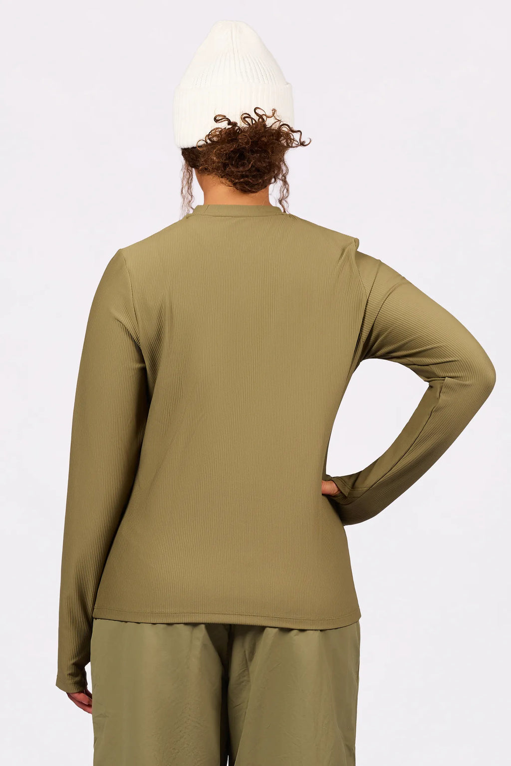 Versa Loose Fit Rib Top - Olive