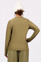 Versa Loose Fit Rib Top - Olive