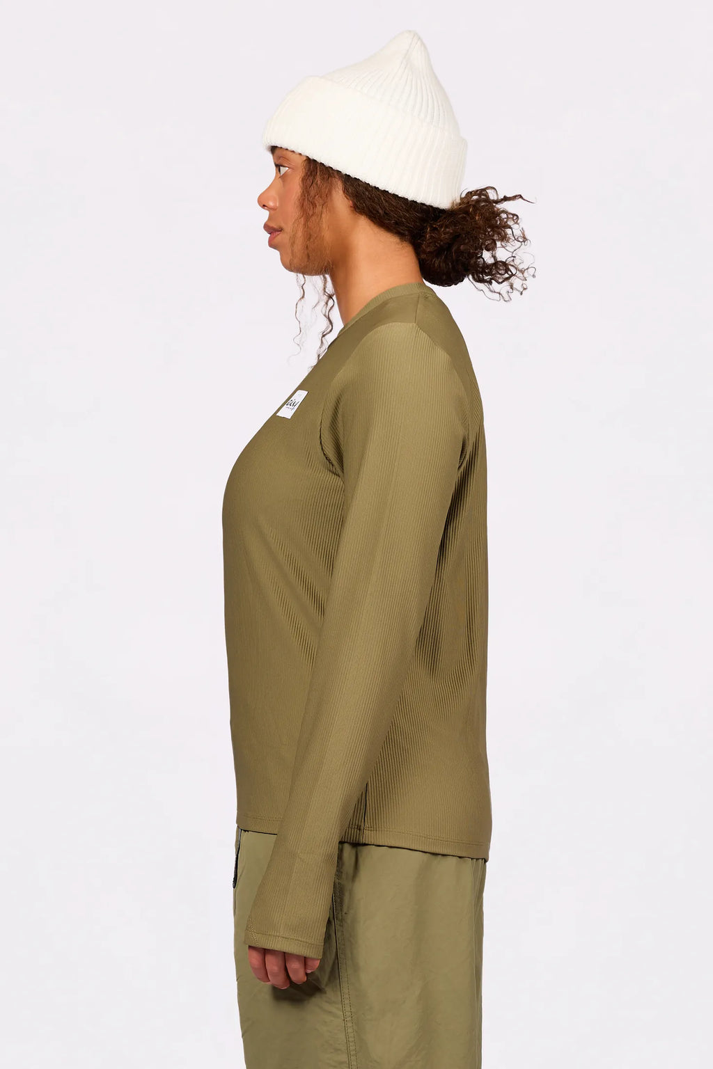 Versa Loose Fit Rib Top - Olive