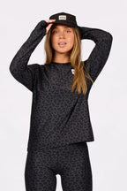 Versa Loose Fit Top - Black Leopard
