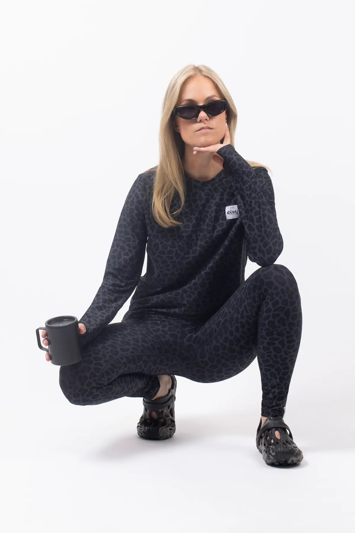 Versa Loose Fit Top - Black Leopard