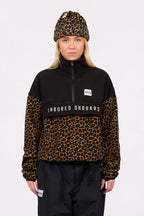 Ball Fleece Black/Leopard – women's half zip fleece, image 3
