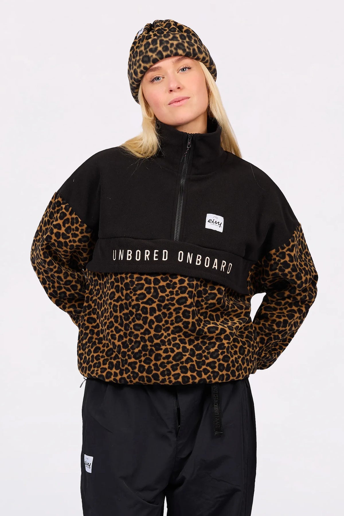 Ball Fleece - Black/Leopard