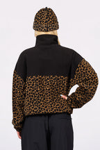 Ball Fleece Black/Leopard – women's half zip fleece, image 5