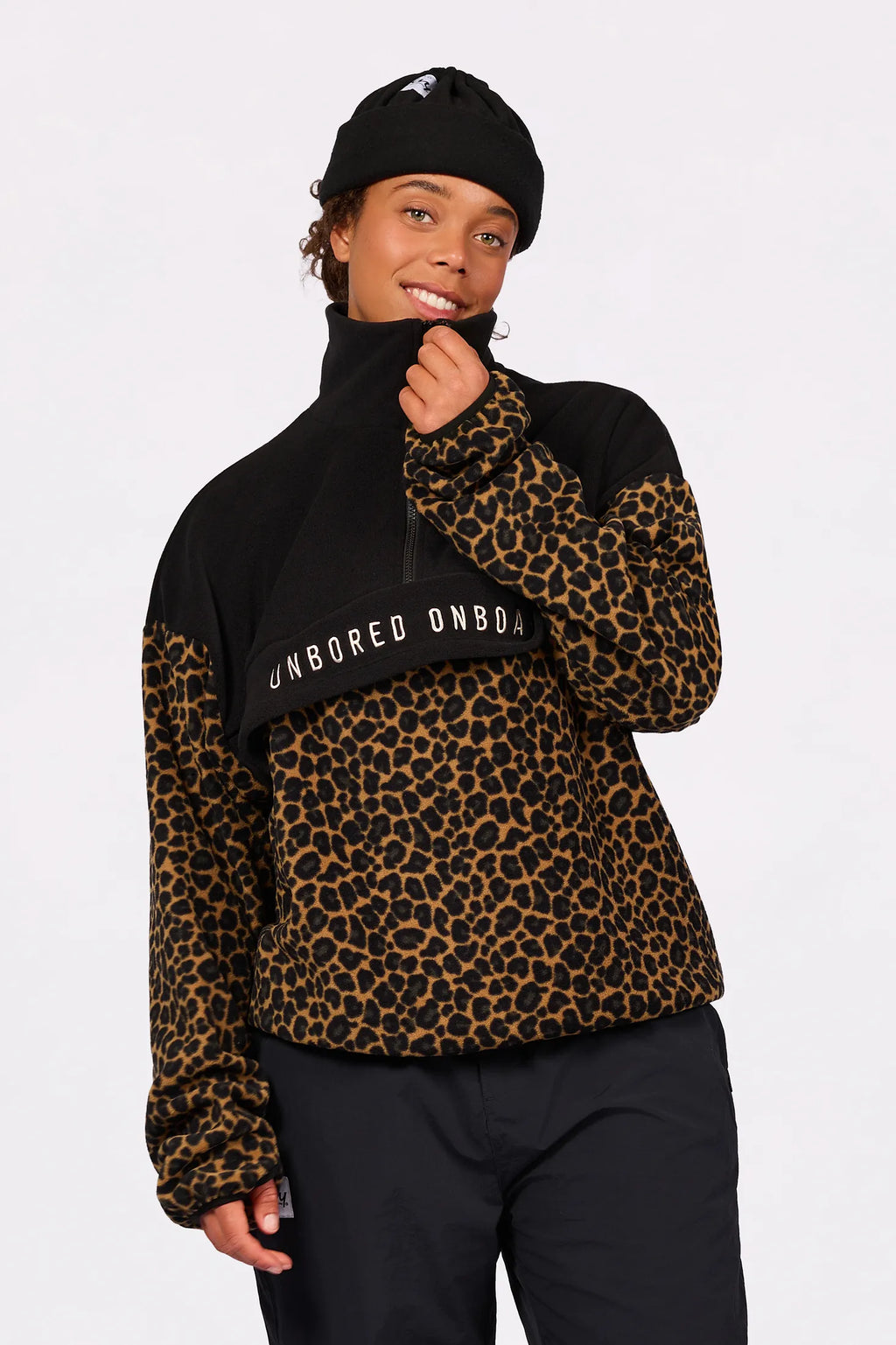 Ball Fleece - Black/Leopard