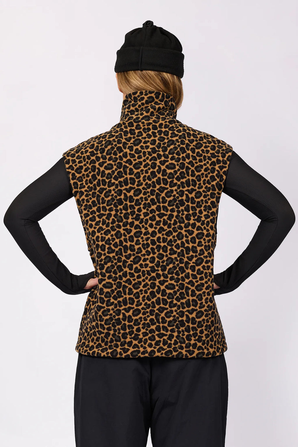 Ball Fleece Vest - Leopard