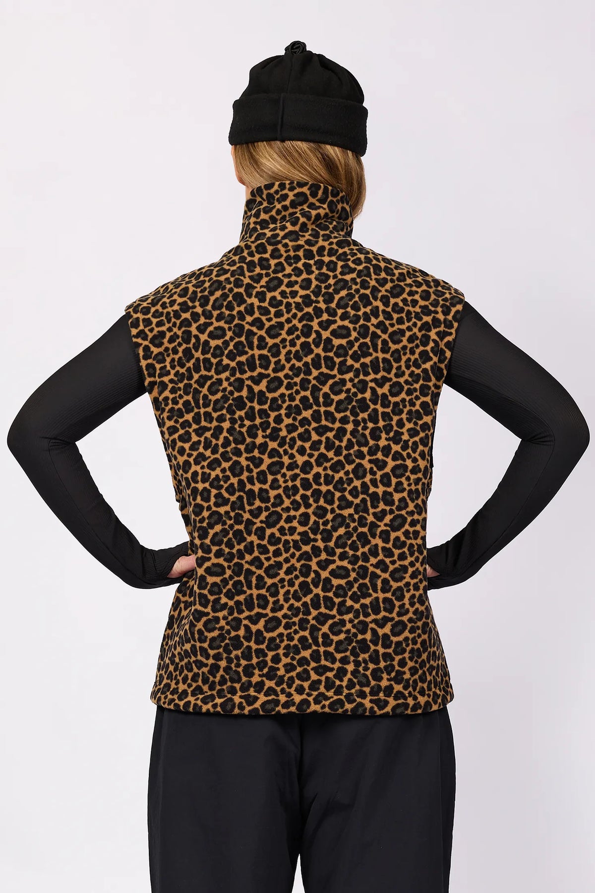 Ball Fleece Vest - Leopard