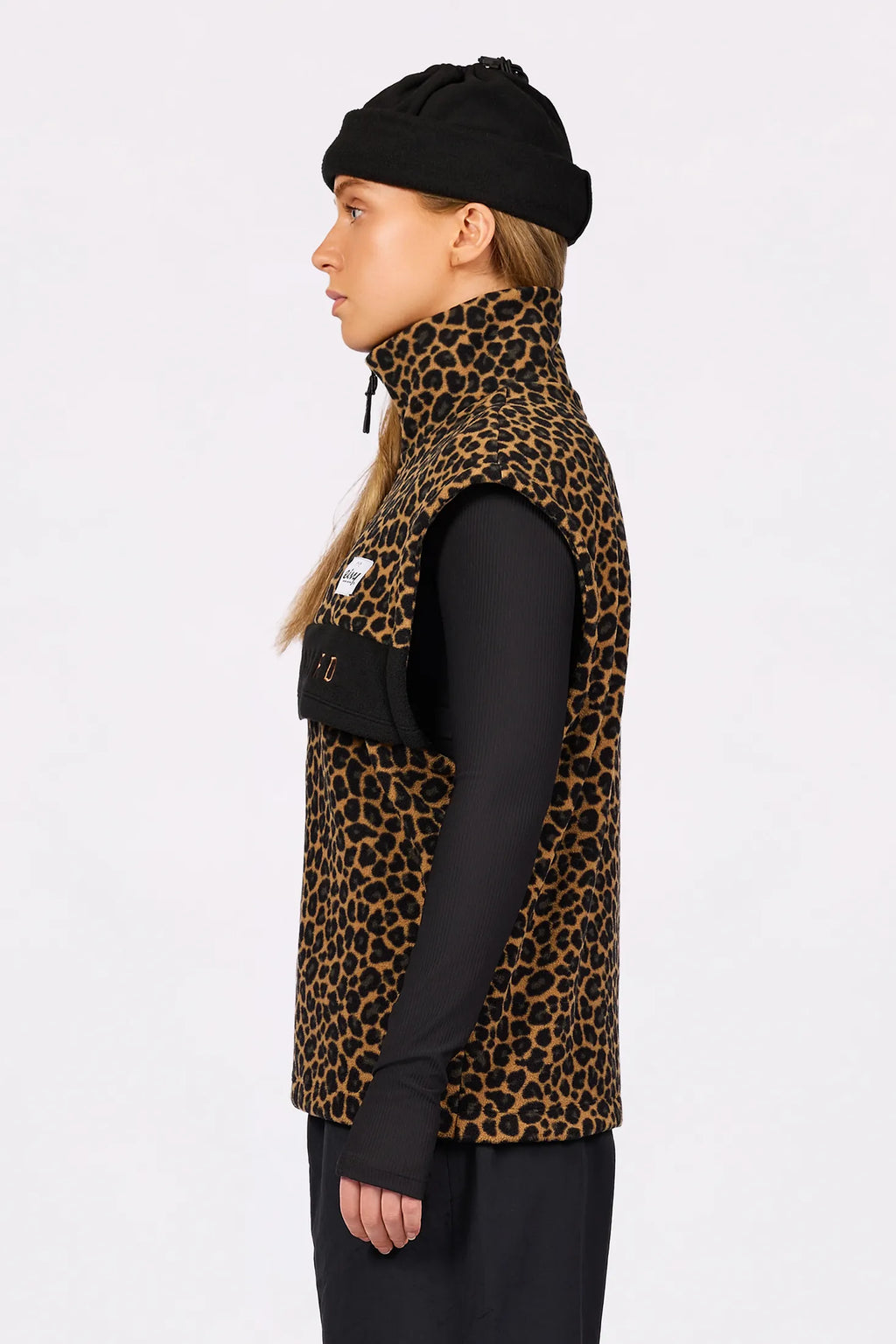 Ball Fleece Vest - Leopard