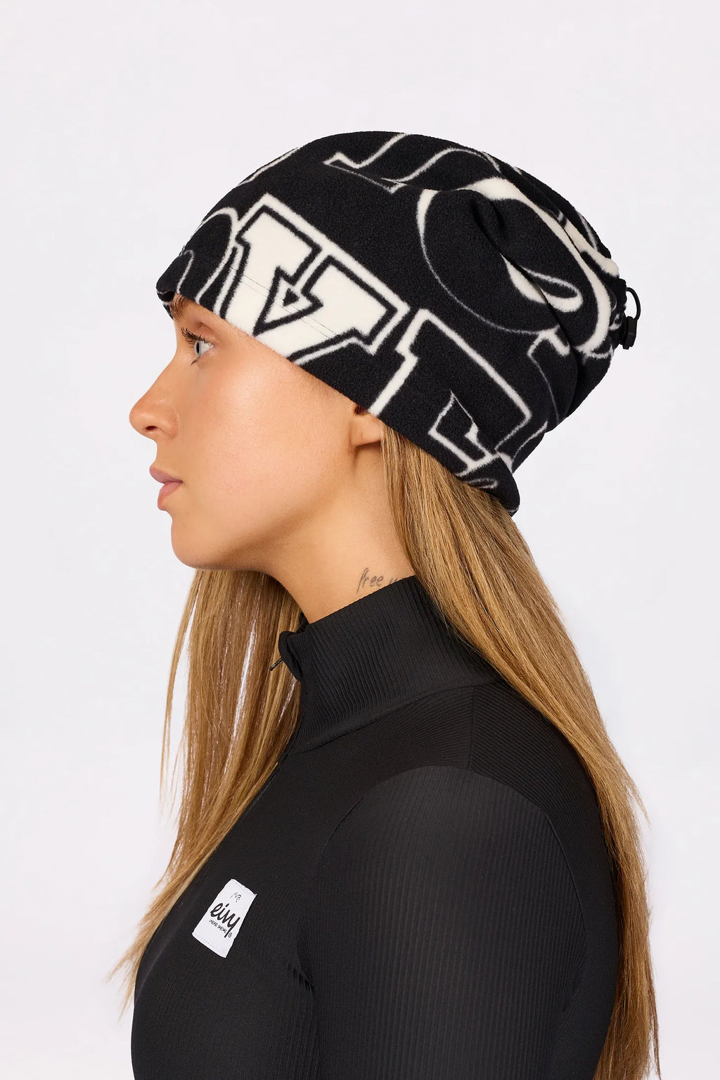 Beanie Fleece Neckwarmer - Typo Black