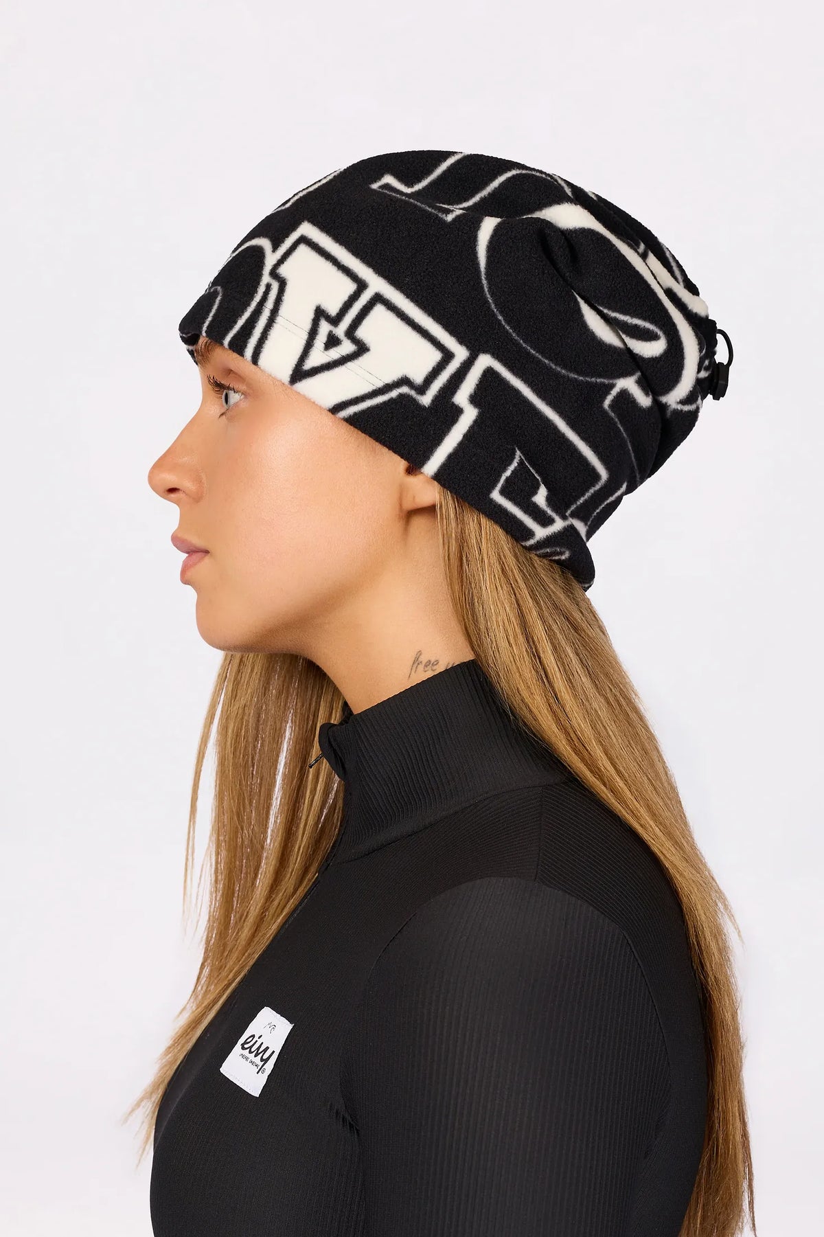 Beanie Fleece Neckwarmer - Typo Black