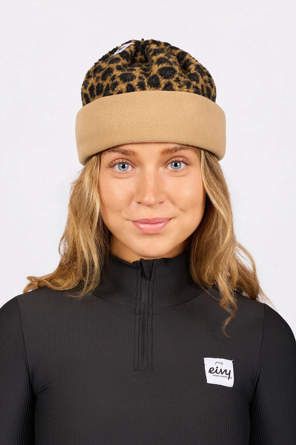 Beanie Sherpa Neckwarmer - Leopard