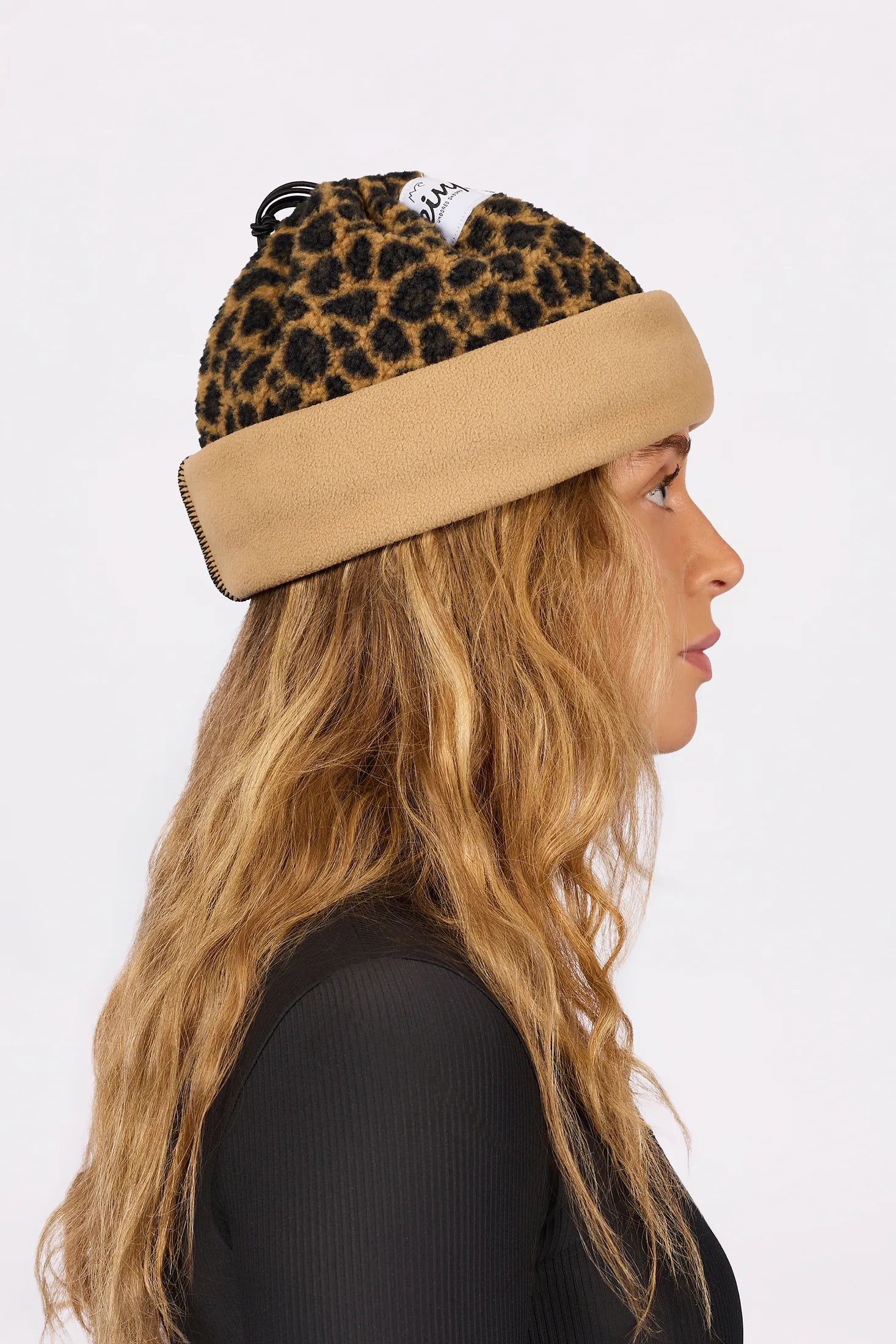 Beanie Sherpa Neckwarmer - Leopard