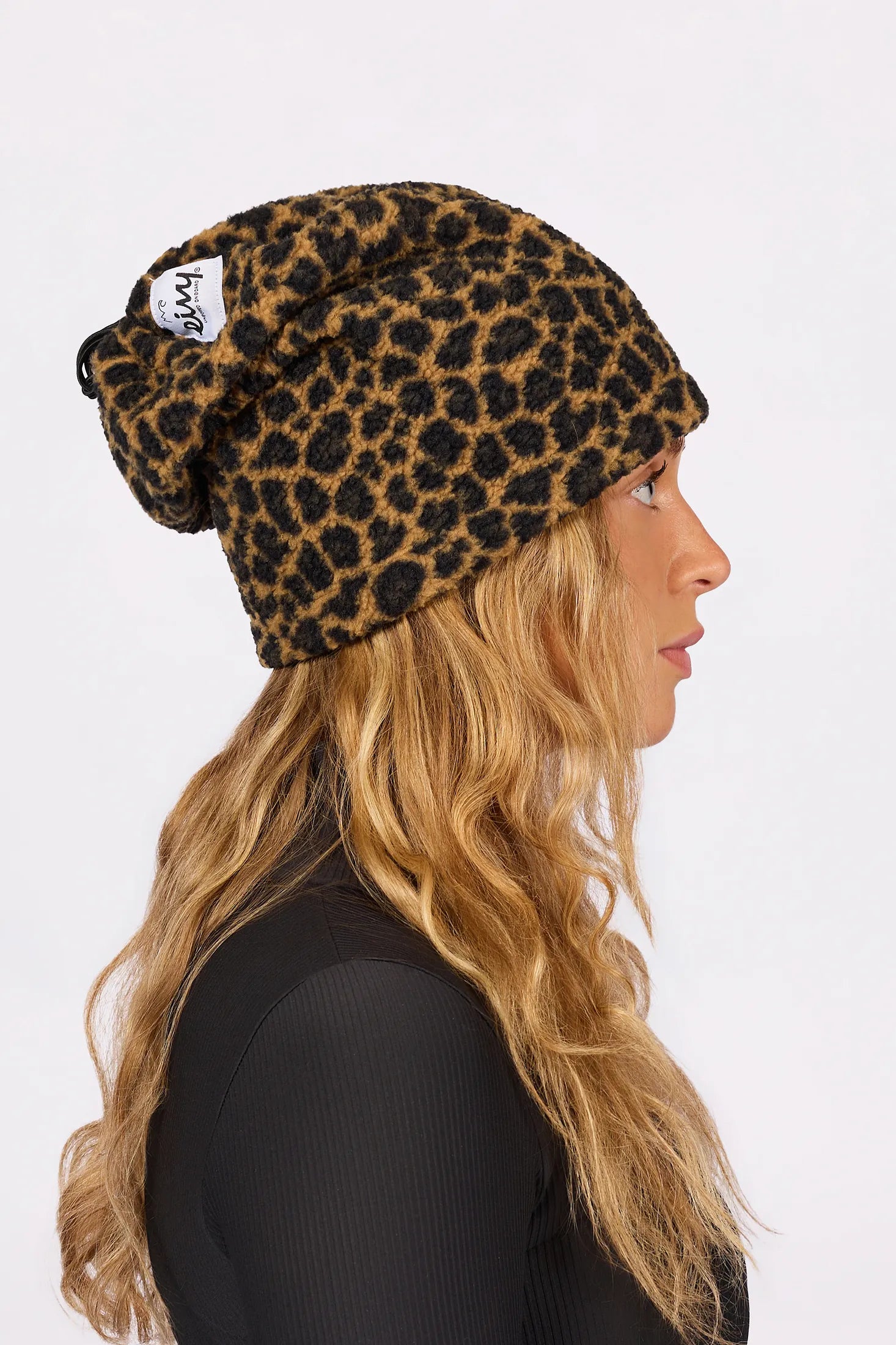 Beanie Sherpa Neckwarmer - Leopard