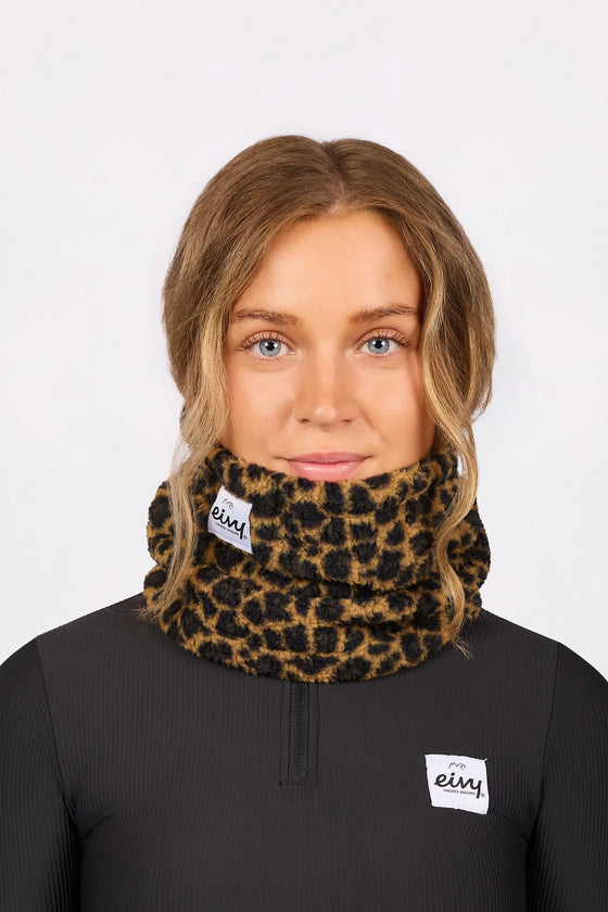Beanie Sherpa Neckwarmer - Leopard