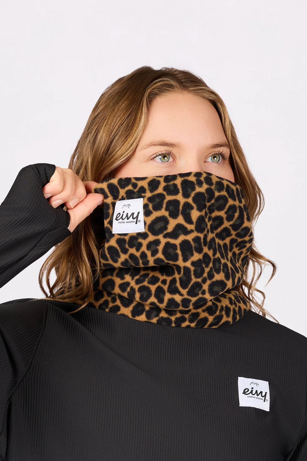 Beanie Fleece Neckwarmer - Leopard