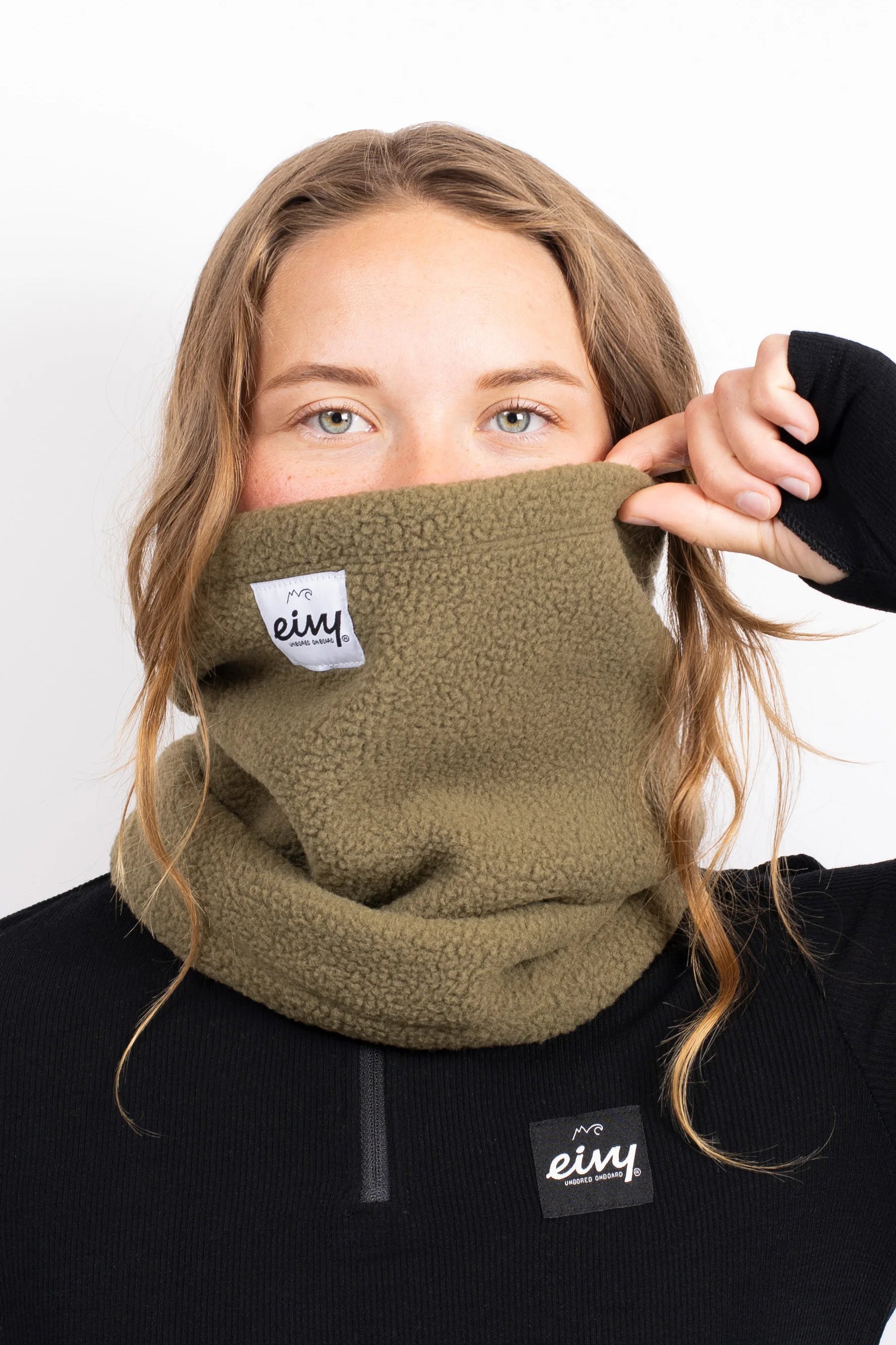 Beanie Sherpa Neckwarmer - Olive