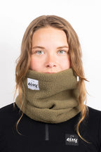 Beanie Sherpa Neckwarmer - Olive