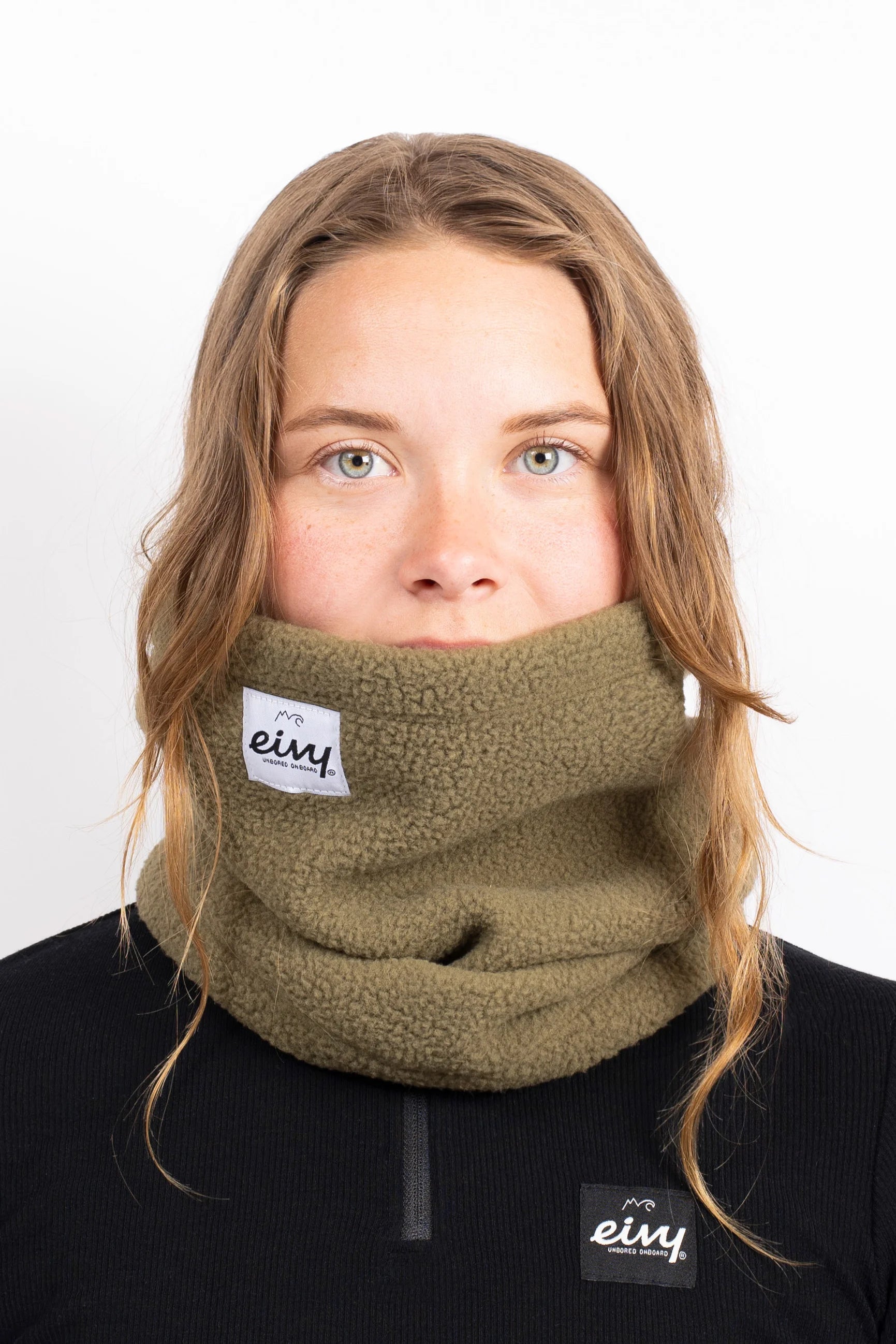 Beanie Sherpa Neckwarmer - Olive