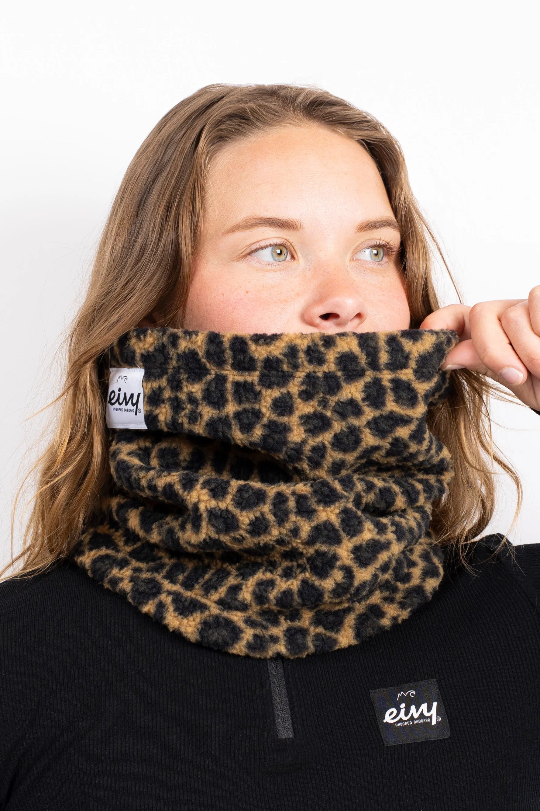 Beanie Sherpa Neckwarmer - Leopard