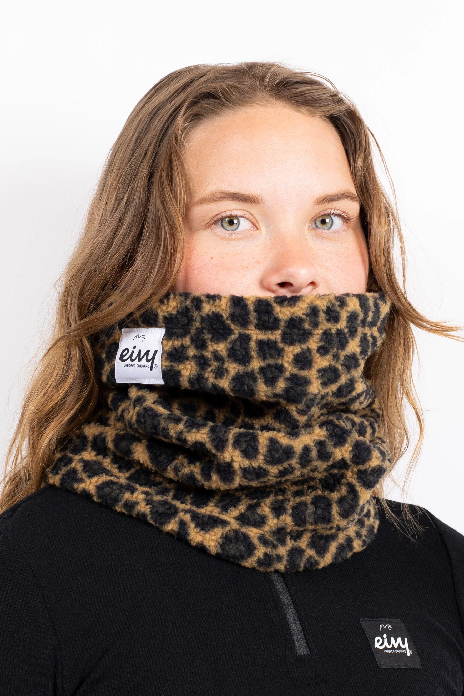 Beanie Sherpa Neckwarmer - Leopard