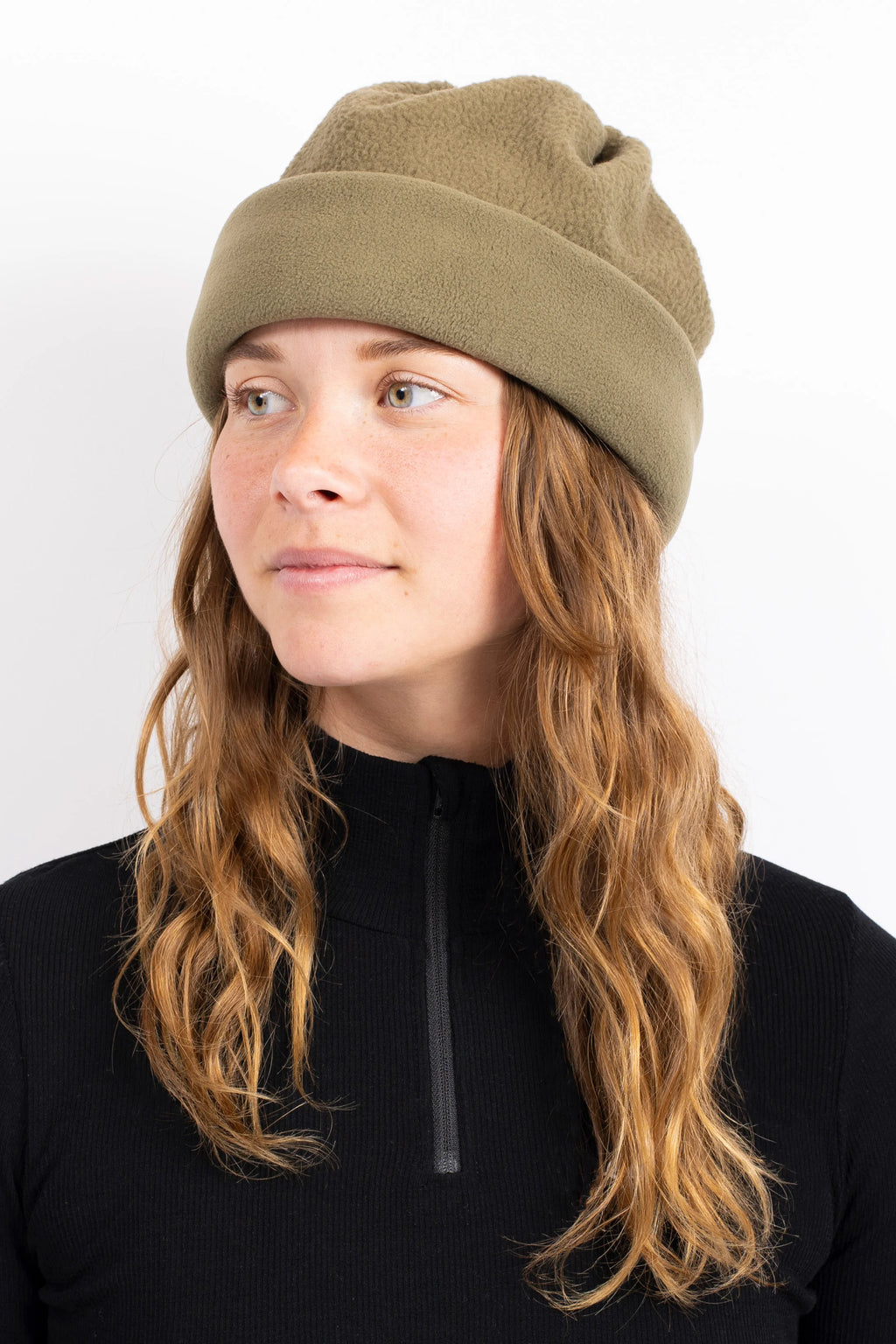 Beanie Sherpa Neckwarmer - Olive